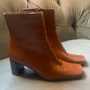 Square toe vintage booties